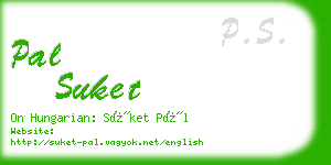 pal suket business card